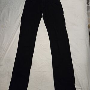 PAIGE Black High-Rise Straight Pants